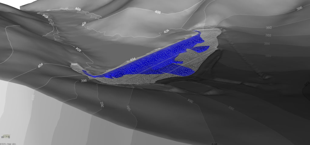 Modelo computacional de fluxo de águas subterrâneas para descomissionamento de estruturas geotécnicas.